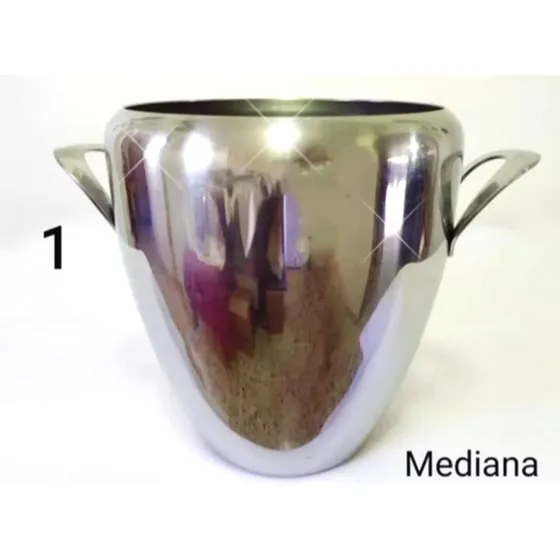 Hielera Acero Inoxidable Mediana Gruesa 17cnts Altura Nueva