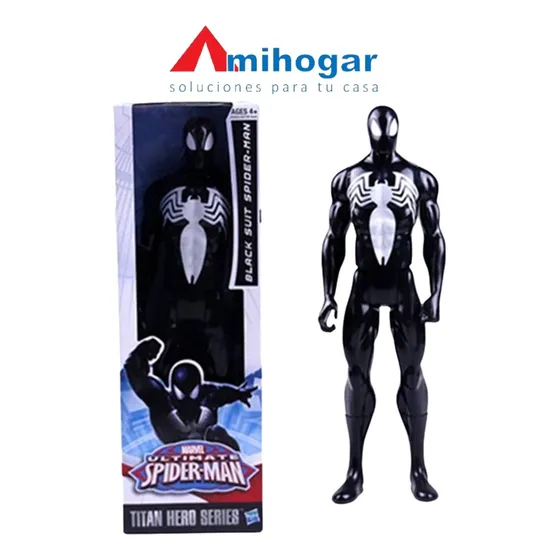 Muñeco Marvel Avengers Black Suit Spiderman 30cms Hasbro