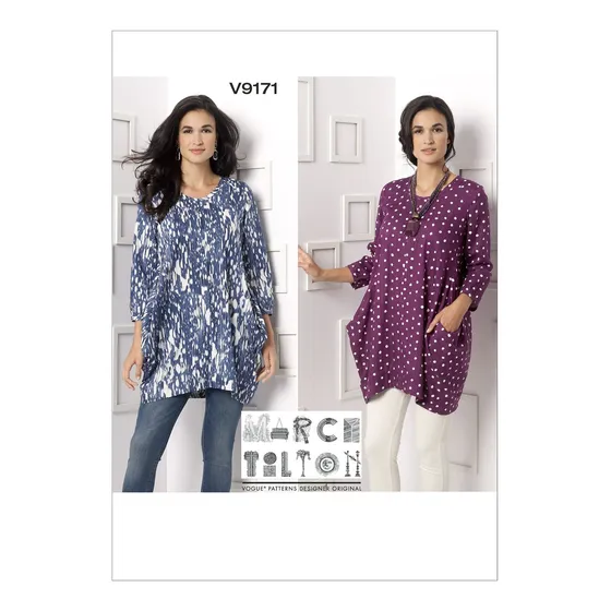 Mccall Pattern Company Vogue Patterns V9171 Side-drape Mujer