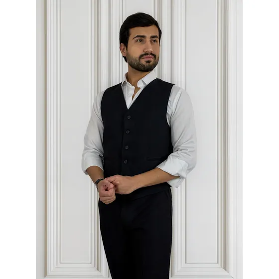 Chaleco Formal Para Hombre As Negro - Traje