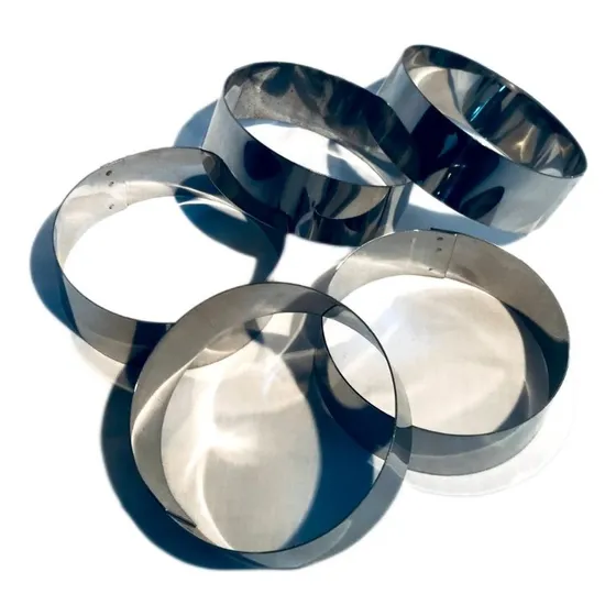 Pack X 12 Molde Aro Hambuguesa Pan 9cm Acero Inoxidable