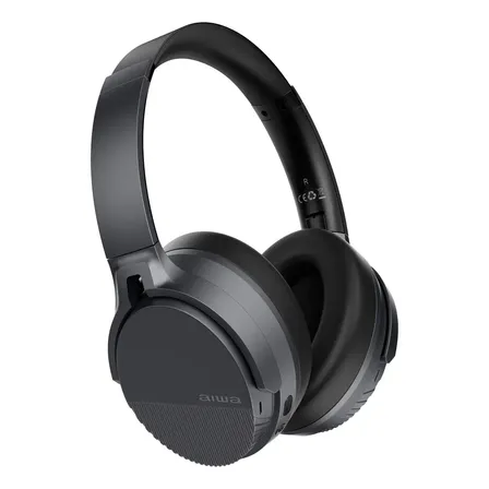 Audífonos Bluetooth Aiwa Táctil Noise Cancelling Aw-anc2040 Color Negro