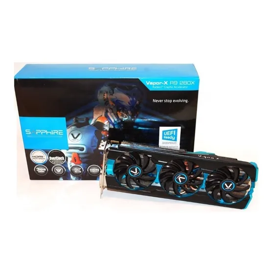 Placa De Vídeo Amd Sapphire R9 280x 3gb Vapor X Trix 384bits