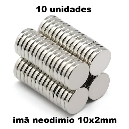 10 Peças Imã De Neodimio 14.7mm X 2.5mm Redondo - Furo 4.3mm