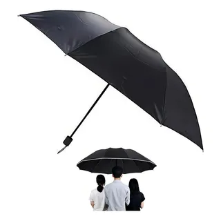 Guarda Chuva Reforçado Gigante Para Até 3 Pessoas Cor Preto Desenho Do Tecido Liso Guarda Chuva Reforçado Gigante Para Até 3 Pessoas Cor Preto Desenho Do Tecido Liso