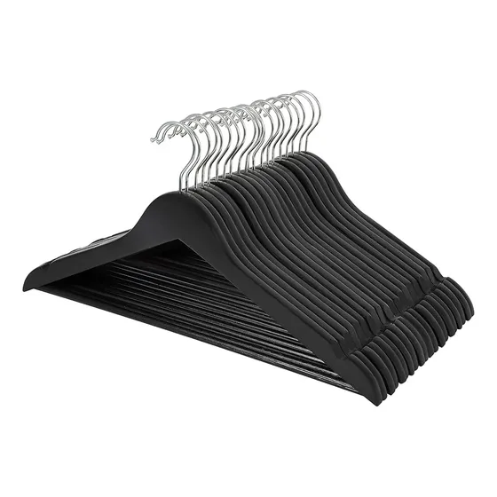 Ganchos Ropa Madera Negro Boutique Tiendas