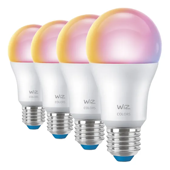 Lampara Led Bulb Inteligente Wiz Wifi Smart Color E27 X4 Un