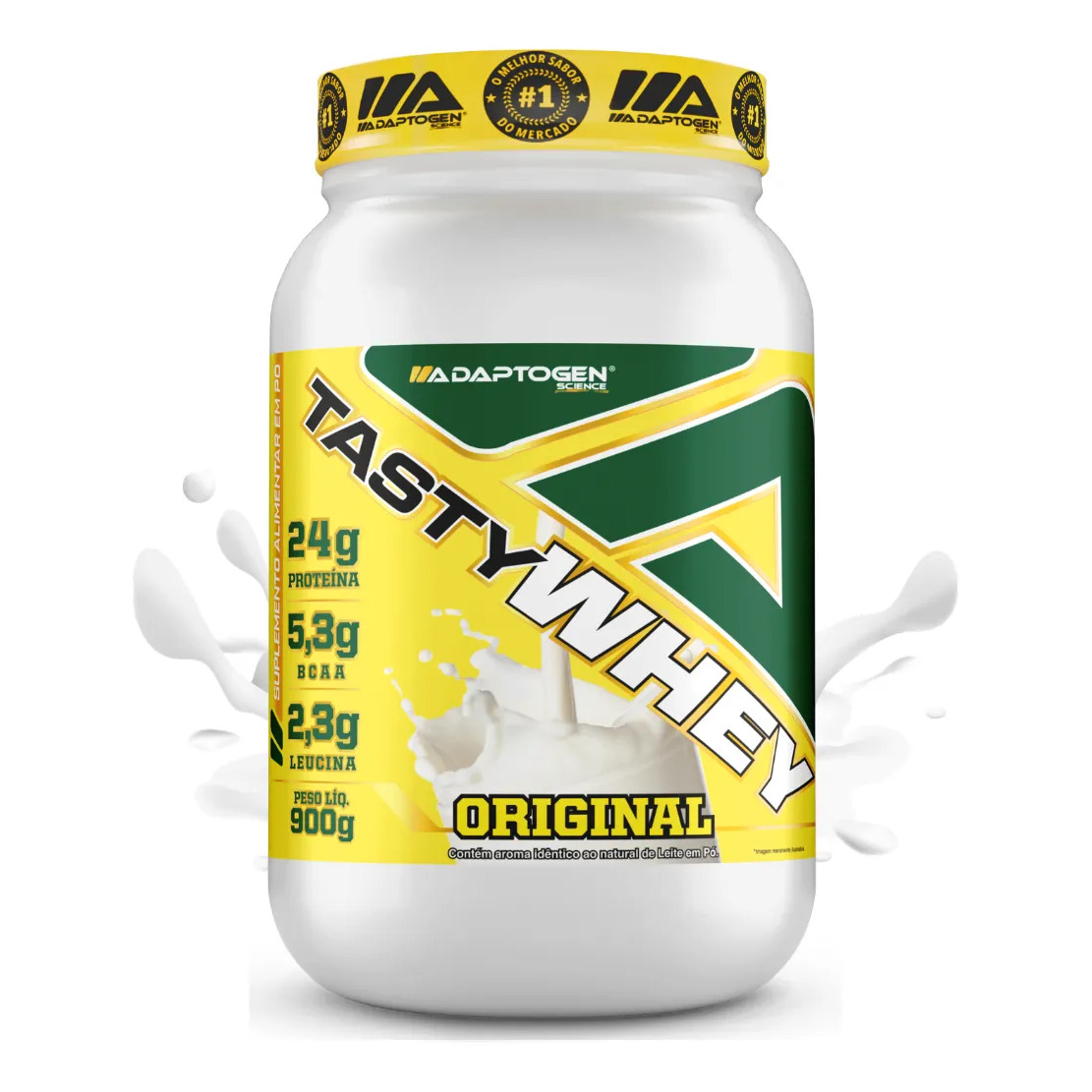 Tasty Whey 3w Adaptogen 912g Proteína Do Soro De Leite Sabor Original