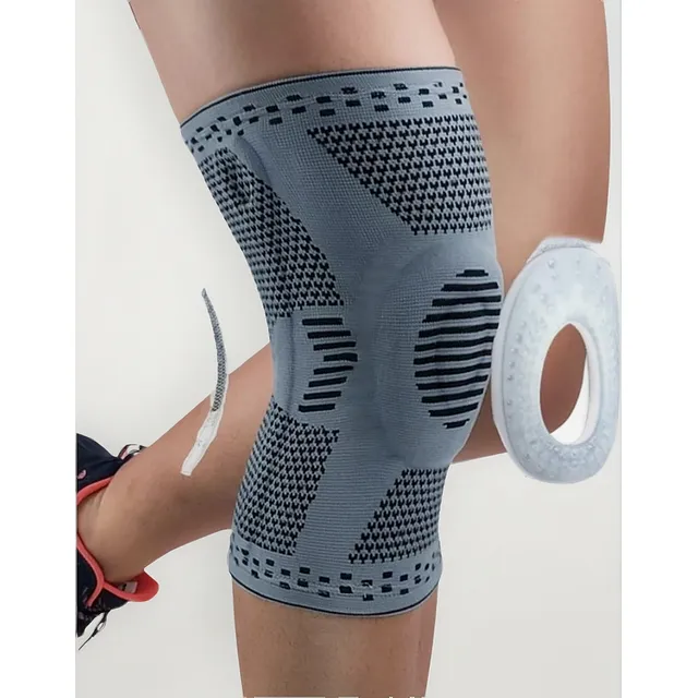 (recomendada)rodillera Deportiva Silicona Soportes Metálicos