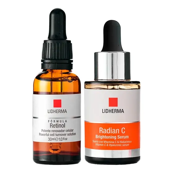 Kit  Renovador X2 Serum Radian C + Fórmula Retinol Lidherma