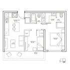 2 dormitorios  |  2 baños