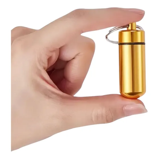 Pastillero Metalico Viajero Portatil Joyero Impermeable