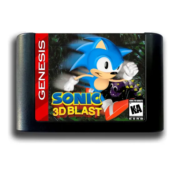 Cartucho De Megadrive Novo Sonic 3d Blast