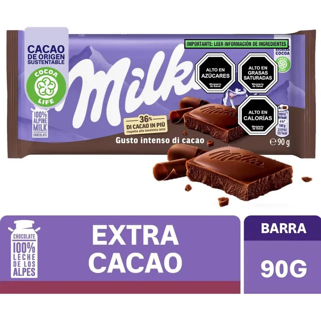 Chocolate Milka Extra Cacao 45% 90g