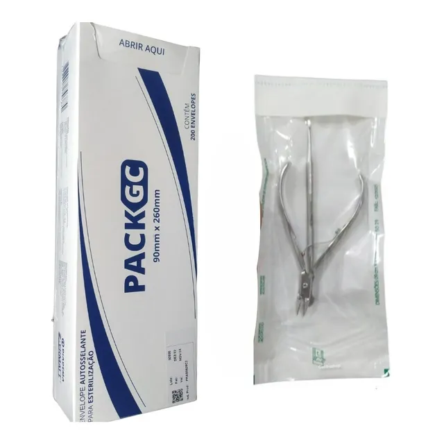 400 Envelope Para Autoclave 9 X 26 Auto Selante Papel Grau