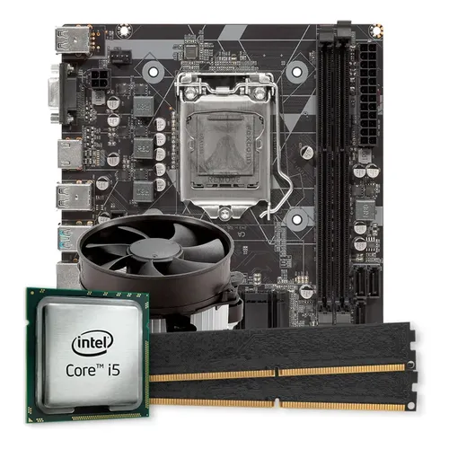 Kit Upgrade Intel Core I5 + Placa Mãe + 16gb Ddr3 Cor Preto