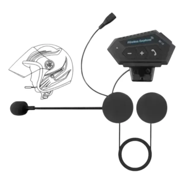 Intercomunicador Auriculares Casco Bluetooh Bt12 Moto Música