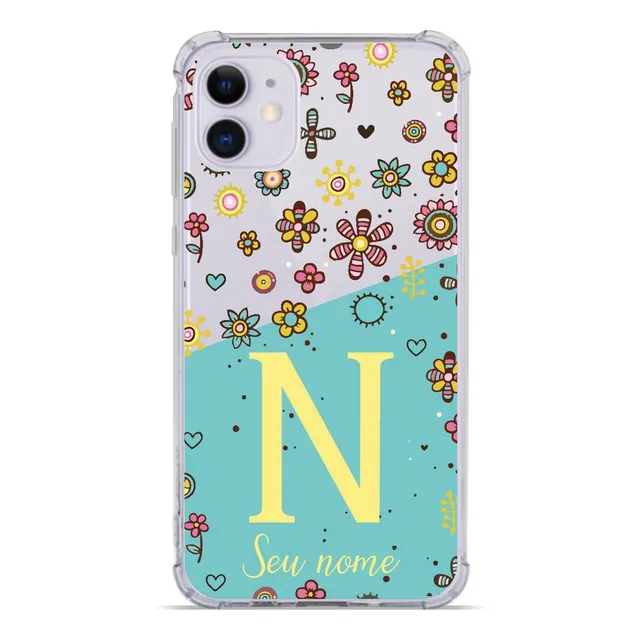 Capinha Florzinhas Bonitinhas (com Nome E Inicial)