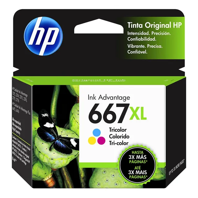 Cartucho De Tinta 667xl Tricolor Original Para Hp Deskjet