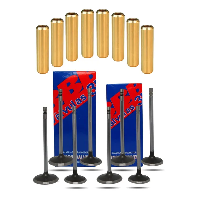 Kit Valvula + Guia Bronce Ford Zetec Rocam Ka / Focus 1.6 X8