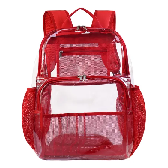 Gimiuito Clear Backpacks For School,18' Large Clear W1m7j