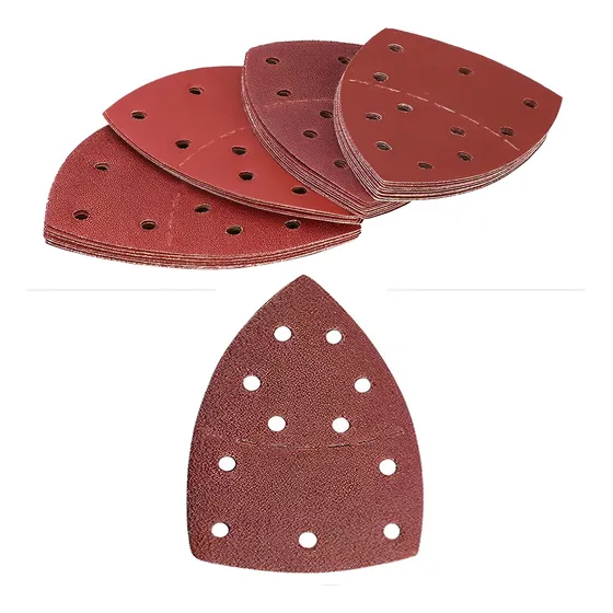 Lija Roja Triangular 3 Unid Para Lijadora De Acabados Xcort