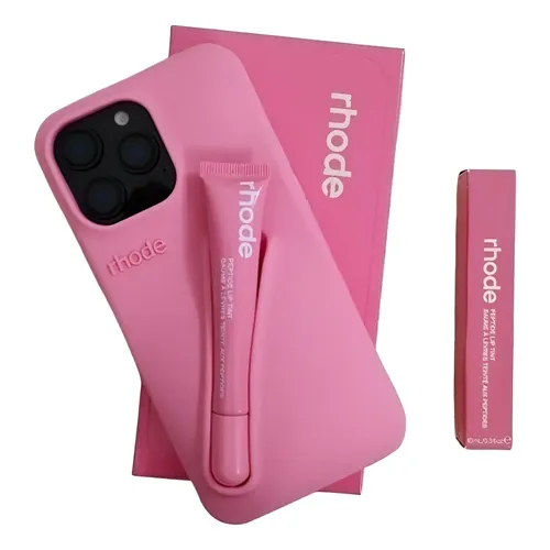 Capa Rhode Capa Hailey Bieber cinza para iPhone 15 Promax