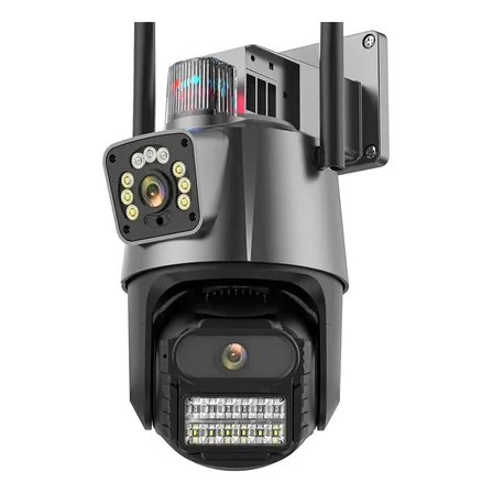 Camera P11 Wifi Segurança 6 Mp 4k Lente Dupla Vigilância Preto