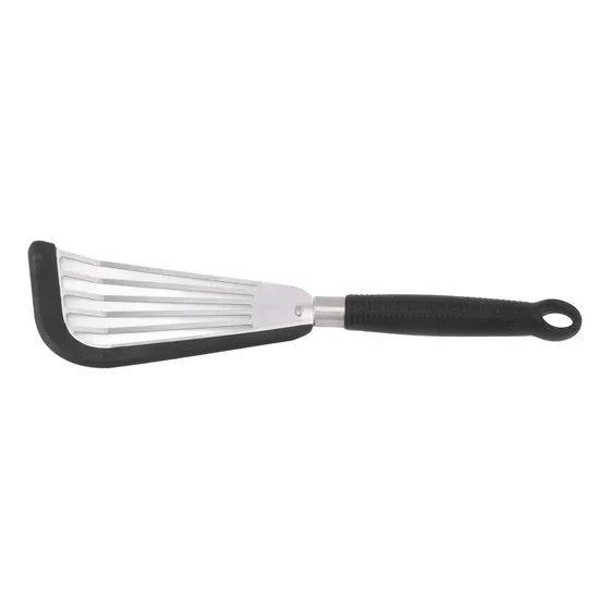Espátula De Peixe, Silicone, Ranhura Em Aço Inoxidável, Anti