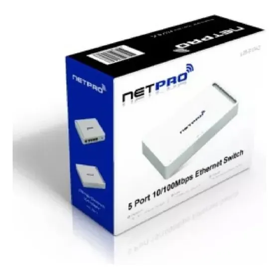 Switch 5 Puertos 10-100 Rj45 Red Aba Color Blanco  Xtc