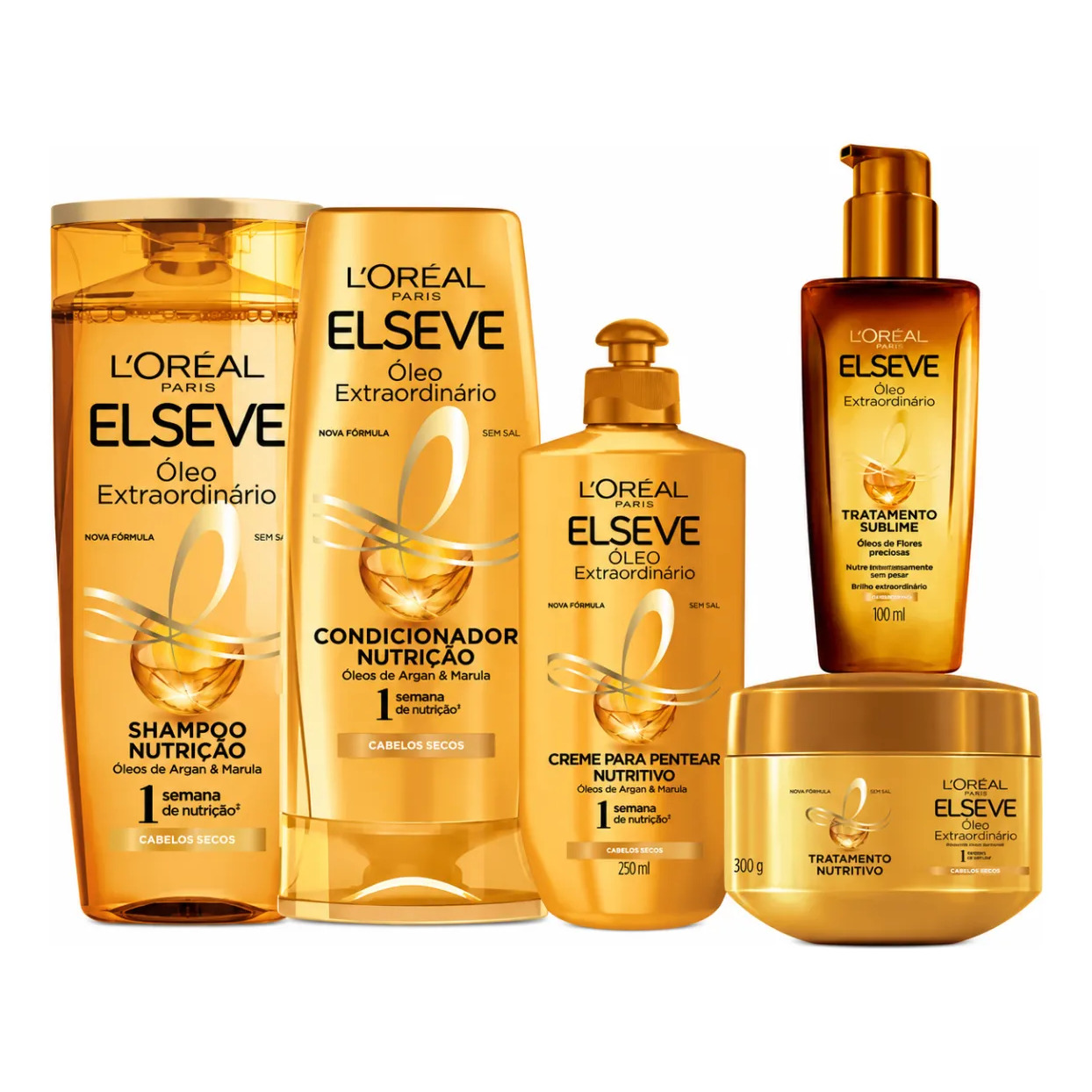 Kit Completo Elseve Oleo Extraordinario Antifrizz 5 Produtos