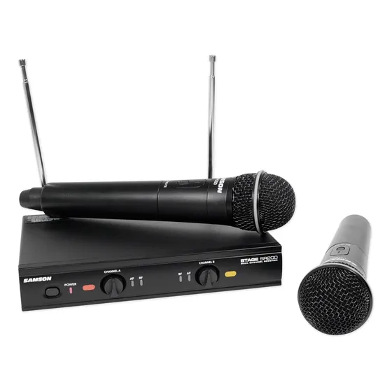 Sistema Inalámbrico Portátil Vhf Doble Canal Con 2 Micrófono