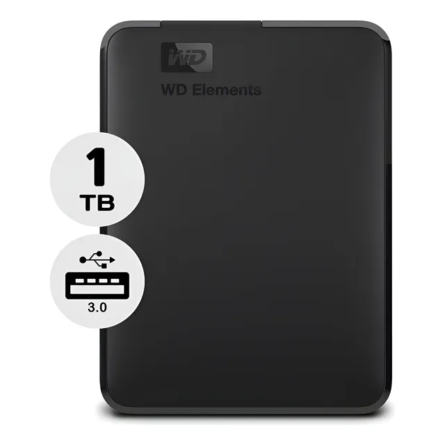 Disco Duro Externo 1tb Wd Elements Portable Usb 3.0 5gbps