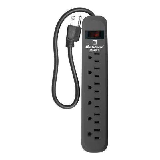 Multicontacto Supresor De Voltaje Koblenz Ss-420 C Negro Color Gris oscuro