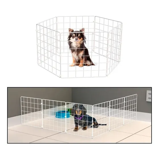 Cercadinho Pet Móvel Para Cachorro Pequeno Porte Cor Branco