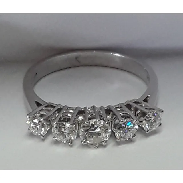 Anillo / Sortija  /brillante , Diam Cintillo De Oro Blanco .