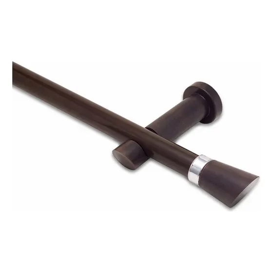 Barrote Cortina Palo De Metal 1,50 Metros + 2 Soportes