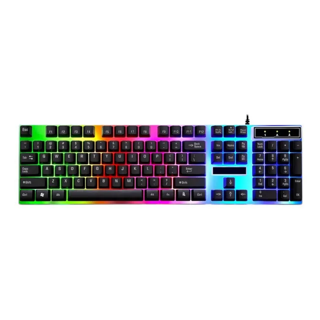 Teclado Gamer Luz Rgb Qwerty Iluminado Led Usb Alambrico