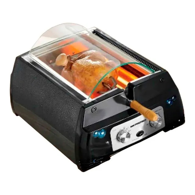 Parrillera Elec. + Polloasador Premier Ed-7521gr-b