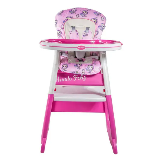 Silla de comer para bebé ajustable Ebaby Merly color rosa