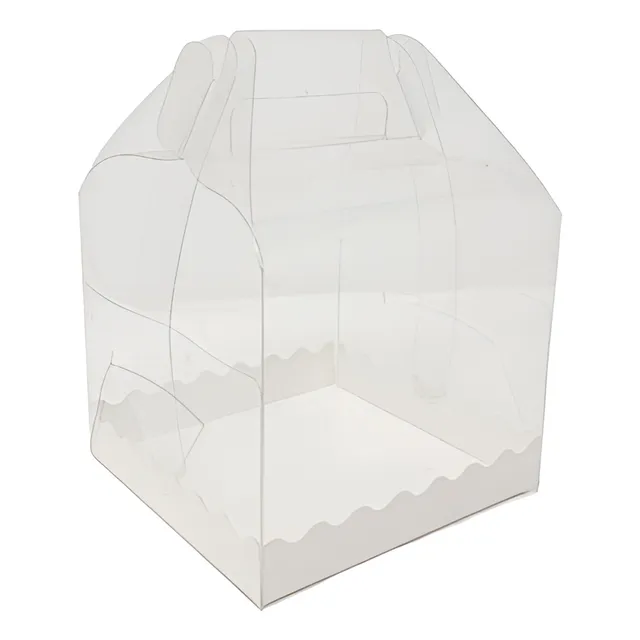 Cajita Feliz Transparente Acetato. Caja Cotillón. Pack 2