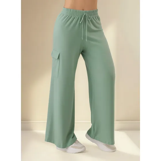 Pantalón Sudadera Mujer Verde Fi 8618