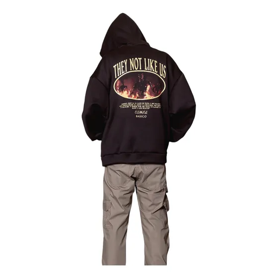Basico Clothes Hoodie Oversize Negro