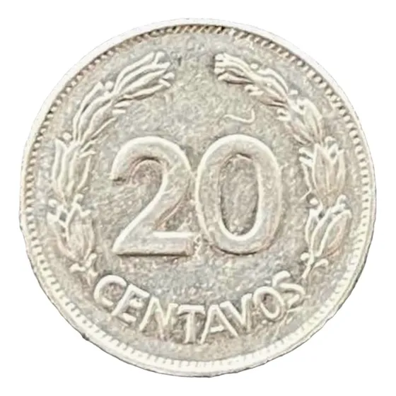 Ecuador - 20 Centavos - Año 1972 - Km #77.1.c - Escudo