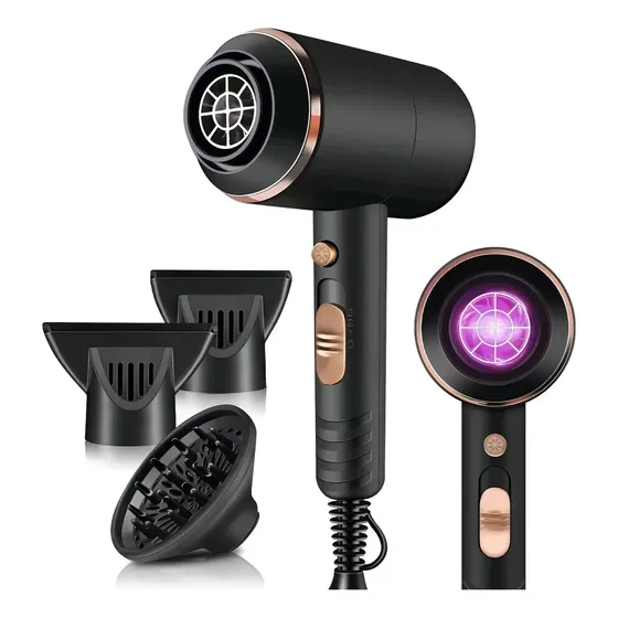 Secadora de cabello Kemei KM-8896 negra