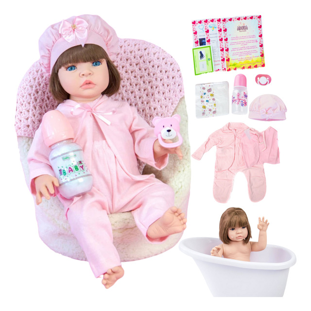 Boneca Bebê Reborn Silicone Realista Banho Permitido Boneca Bebê Reborn Silicone Realista Banho Permitido