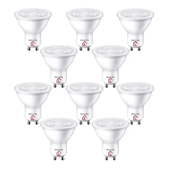 10 Lámparas Led Dicroica Philips 3.8w Gu10 Garantía 1año Lci