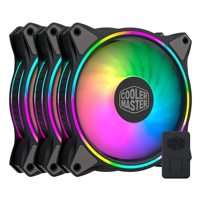 Kit Argb Cooler Master Masterfan Mf120 Halo 120mm X3 Control Led Negro
