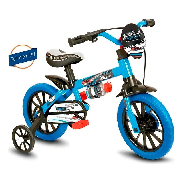 Bicicleta Infantil Nathor Aro 12 Menino Veloz De 2 A 5 Anos Cor Azul Bicicleta Infantil Nathor Aro 12 Menino Veloz De 2 A 5 Anos Cor Azul
