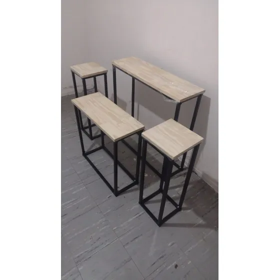 Combo Mesas Candy Bar 4 Unidades Hierro Desarmables 